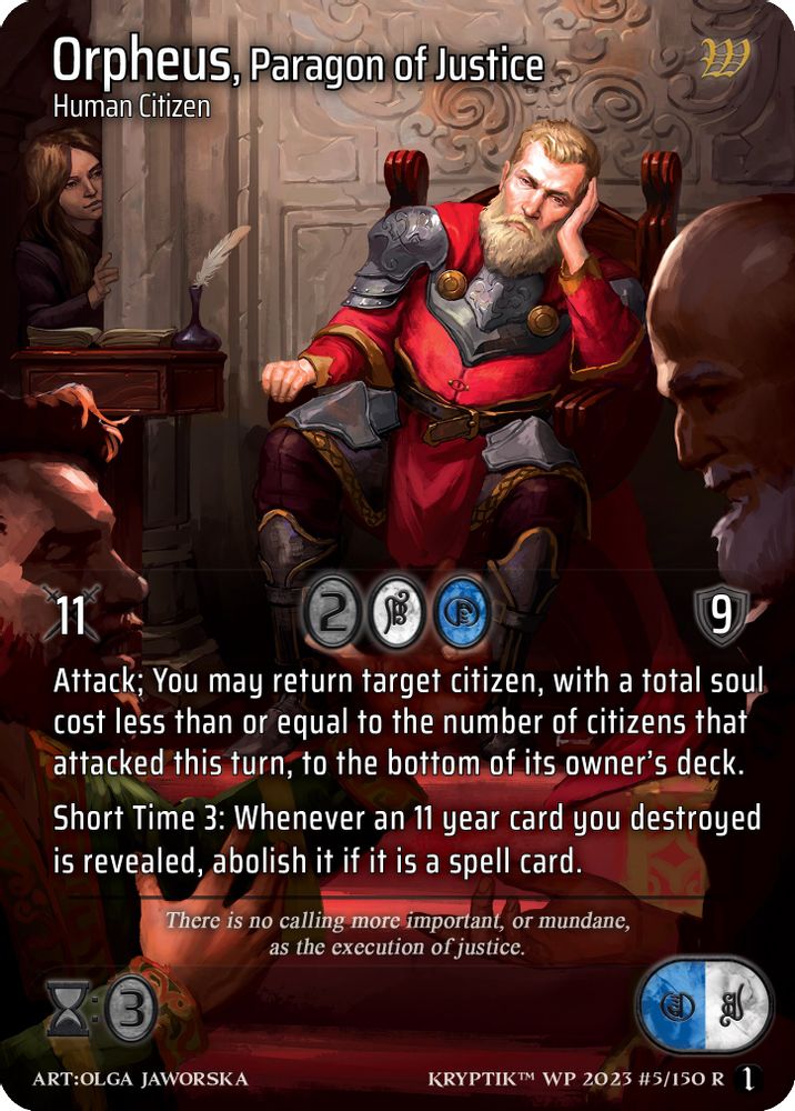 Orpheus, Paragon of Justice (Cosmo Foil), Standard, front