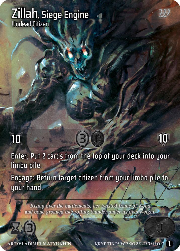 Zillah, Siege Engine (Cosmo Foil), Standard, front