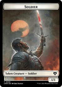 Soldier // Dragon (0021) Double-Sided Token, Commander Masters