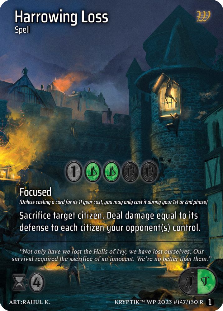 Harrowing Loss (Cosmo Foil), Standard, front