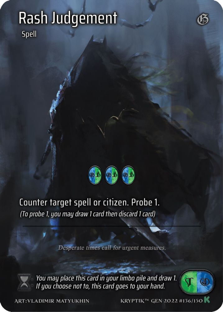 Rash Judgement (Full Art), Standard, front