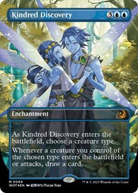 Kindred Discovery (Anime Borderless) (Confetti Foil), Wilds of Eldraine: Enchanting Tales