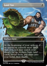 Land Tax (Anime Borderless) (Confetti Foil), Wilds of Eldraine: Enchanting Tales