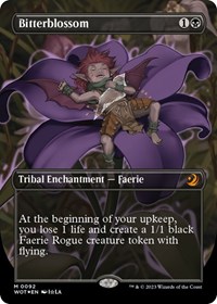 Bitterblossom (Anime Borderless) (Confetti Foil), Wilds of Eldraine: Enchanting Tales