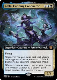 Alela, Cunning Conqueror (Extended Art), Commander: Wilds of Eldraine