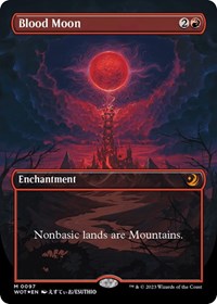 Blood Moon (Anime Borderless) (Confetti Foil), Wilds of Eldraine: Enchanting Tales