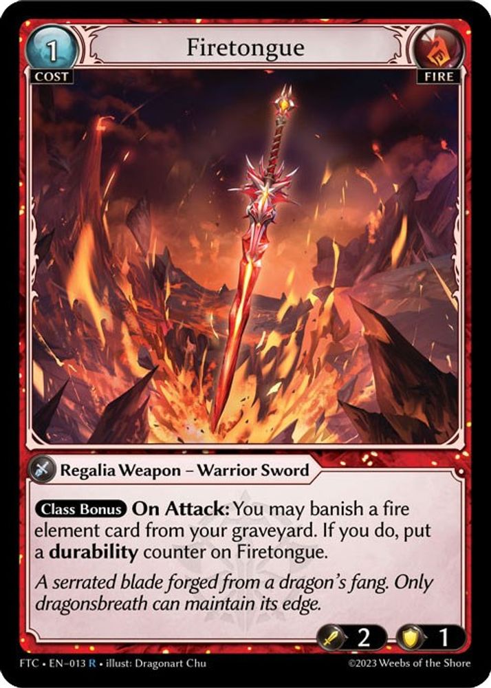 Firetongue, Standard, front
