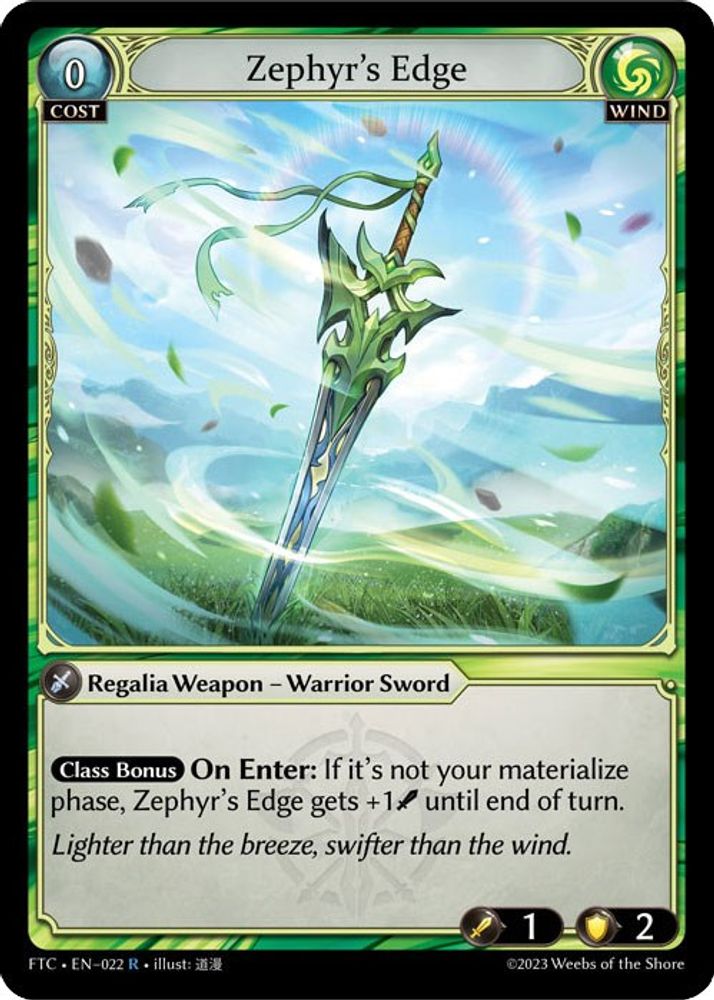 Zephyr's Edge, Standard, front