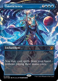 Omniscience (Anime Borderless) (Confetti Foil), Wilds of Eldraine: Enchanting Tales