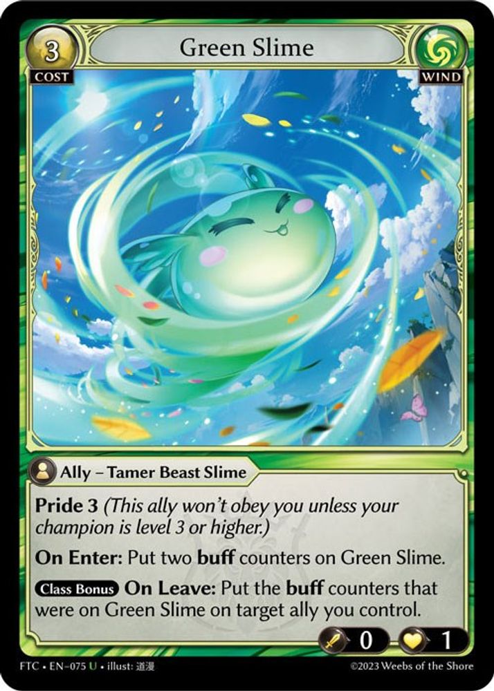 Green Slime, Standard, front