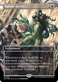 Karmic Justice (Anime Borderless) (Confetti Foil), Wilds of Eldraine: Enchanting Tales