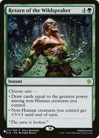 Return of the Wildspeaker, The List Reprints