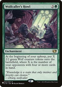 Wolfcaller's Howl, The List Reprints