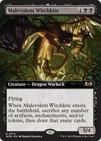 Malevolent Witchkite (Extended Art), Wilds of Eldraine