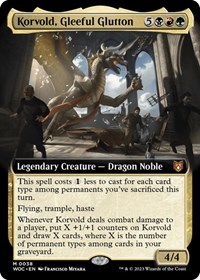 Korvold, Gleeful Glutton (Extended Art), Commander: Wilds of Eldraine
