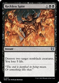 Reckless Spite, Commander: Wilds of Eldraine