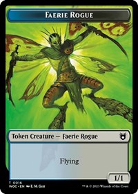 Faerie Rogue (0016) // Copy Double-Sided Token, Commander: Wilds of Eldraine