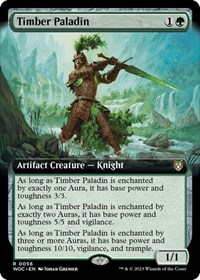 Timber Paladin (Extended Art), Commander: Wilds of Eldraine