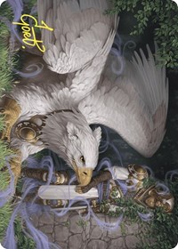 Dutiful Griffin Art Card (Gold-Stamped Signature), Art Series: Wilds of Eldraine