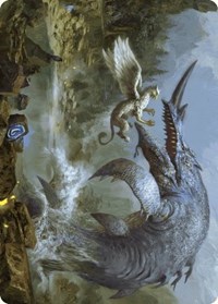 Horned Loch-Whale Art Card, Art Series: Wilds of Eldraine