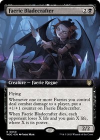 Faerie Bladecrafter (Extended Art), Commander: Wilds of Eldraine