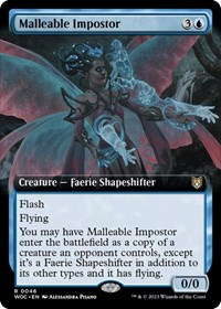 Malleable Impostor (Extended Art), Commander: Wilds of Eldraine