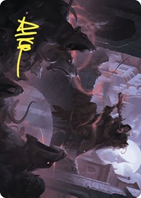 Gnawing Crescendo Art Card (Gold-Stamped Signature), Art Series: Wilds of Eldraine