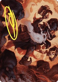 Tattered Ratter Art Card (Gold-Stamped Signature), Art Series: Wilds of Eldraine