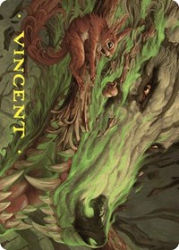 Leaping Ambush Art Card (Gold-Stamped Signature), Art Series: Wilds of Eldraine