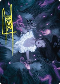 Neva, Stalked by Nightmares Art Card (Gold-Stamped Signature), Art Series: Wilds of Eldraine