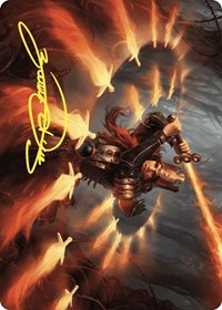 Heartflame Duelist Art Card (Gold-Stamped Signature), Art Series: Wilds of Eldraine