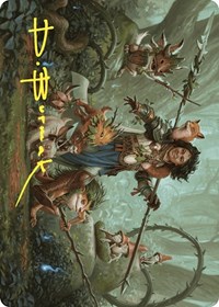 Ellivere of the Wild Court Art Card (Gold-Stamped Signature), Art Series: Wilds of Eldraine