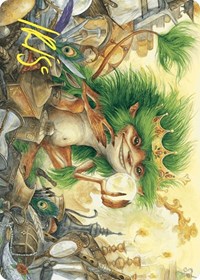 Knickknack Ouphe Art Card (Gold-Stamped Signature), Art Series: Wilds of Eldraine