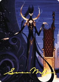Ashiok, Wicked Manipulator Art Card (57/81) (Gold-Stamped Signature), Art Series: Wilds of Eldraine