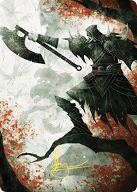 Garruk's Uprising Art Card (Gold-Stamped Signature), Art Series: Wilds of Eldraine