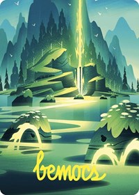 Leyline of Abundance Art Card (Gold-Stamped Signature), Art Series: Wilds of Eldraine