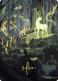 Primal Vigor Art Card (Gold-Stamped Signature), Art Series: Wilds of Eldraine