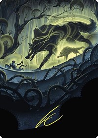 Unnatural Growth Art Card (Gold-Stamped Signature), Art Series: Wilds of Eldraine