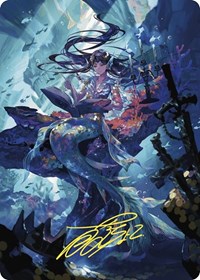 Rhystic Study Art Card (Gold-Stamped Signature), Art Series: Wilds of Eldraine