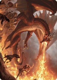 Realm-Scorcher Hellkite Art Card, Art Series: Wilds of Eldraine
