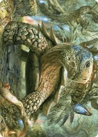 Blossoming Tortoise Art Card, Art Series: Wilds of Eldraine