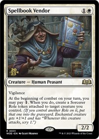Spellbook Vendor, Prerelease Cards