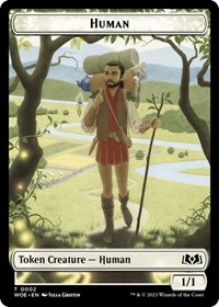 Human // Food (0013) Double-Sided Token, Wilds of Eldraine