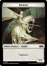 Knight // Food (0013) Double-Sided Token, Wilds of Eldraine