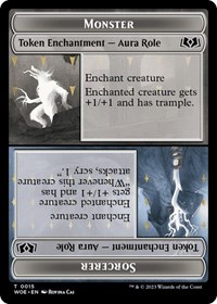 Monster Role / Sorcerer Role // Royal Role / Young Hero Role Double-Sided Token, Wilds of Eldraine