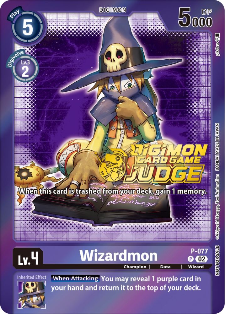 Wizardmon - P-077 (Judge Pack 4), Foil, front