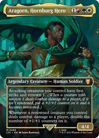 Aragorn, Hornburg Hero (Borderless), Commander: The Lord of the Rings: Tales of Middle-earth