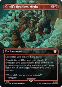 Gimli's Reckless Might (Borderless), Commander: The Lord of the Rings: Tales of Middle-earth
