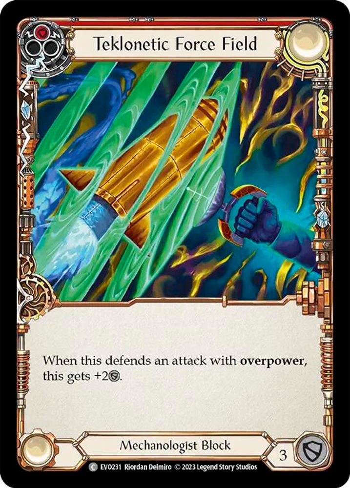 Teklonetic Force Field (Red), Standard, front