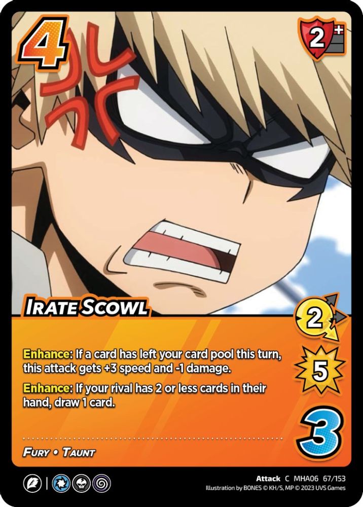 Irate Scowl, Standard, front